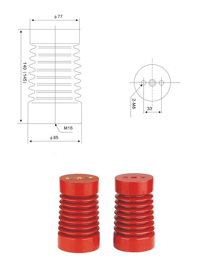 ZJ-10Q支柱絕緣子結構尺寸圖紙