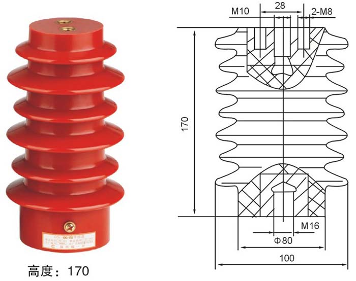 CG5-12KV戶內高壓帶電顯示裝置傳感器的外形尺寸圖二