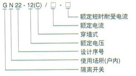 GN22-10C/2000A隔離開關產品名稱及含義